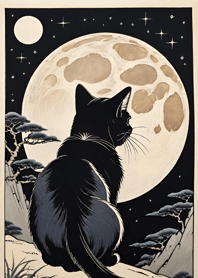 Cat under the Moon ddBcc9