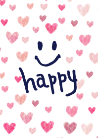 Happy Smile - heart watercolor-joc