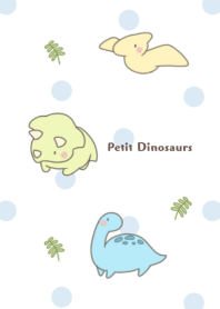 Petit Dinosaurs -white- dot
