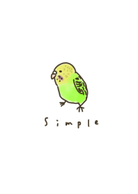 Parakeet. Simple. White.