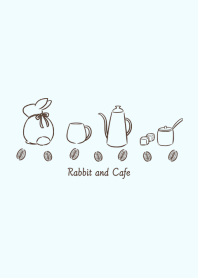 Rabbit and Cafe -blue-