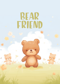 cute bear and friends
