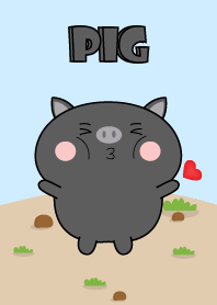 Emotions Cute Black Pig Theme