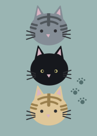 Simple cats2/ dull green ver.2