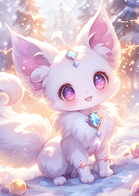 Crystal Snow Fox under the Moonlight JP