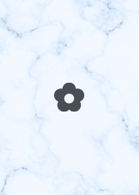 blue Simple Marble and Flowers 04_2