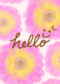 Watercolor pink flower - smile23-