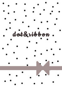 dot&ribbon(pink beige)