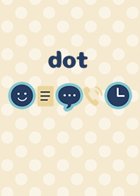 Dot navy&beige