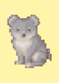 Koala Pixel Art Theme  Yellow 05