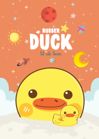 Rubber Duck Lover Galaxy Orange