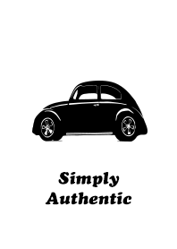 Simply Authentic Oval Car White-Black