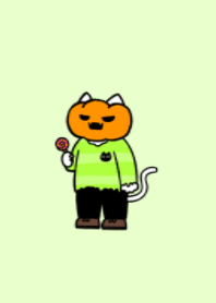 Jack-o'-lantern cat 04.
