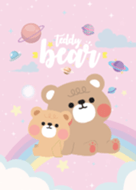 Teddy Bear Rainbow Galaxy Pink