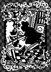 アリス・シルエット【鏡の国】モノクロ