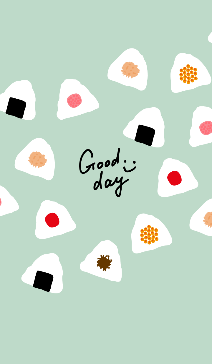 A rice-ball smile Green