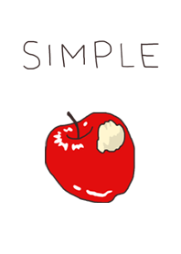 ゆるい手書きりんごのシンプル着せ替え