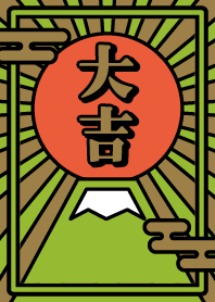 Dai-kichi/Mount Fuji/ Green x Red x Gold