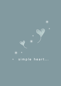 simple loose heart blue beige