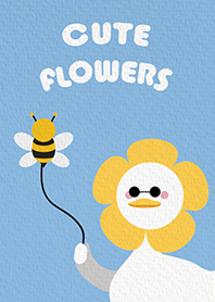 cute flowers duck