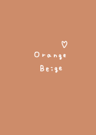 Orange beige. Cute handwriting.