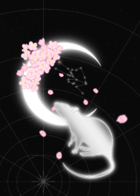 桜と三日月 十二支 -子（ね）- 牡牛座