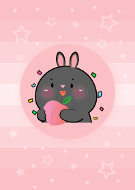 Simple Black Rabbit Love Pink Theme