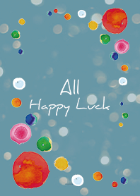 Beige Blue : Watercolor all luck