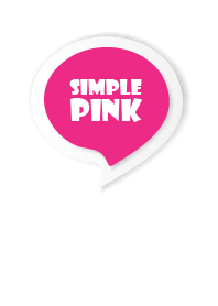 Pink Button In White V.3