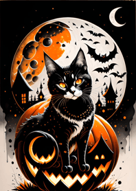 halloween cat d68318
