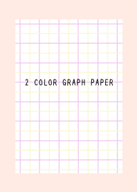 2 COLOR GRAPH PAPER/PINK&YEL/LIGHT PINK