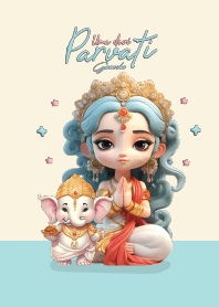 พระแม่อุมาเทวี ปารวตี & พระพิฆเนศน่ารัก