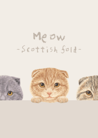Meow - Scottish fold - BEIGE/BROWN