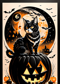 halloween cat 75D01B