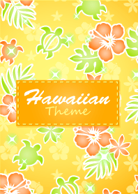 HawaiianThemeハッピーハワイ柄10 オレンジ