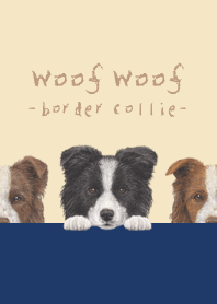 Woof Woof - Border Collie - NAVY BLUE