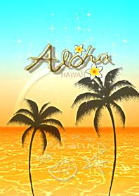 Attract luck*Hawaii*ALOHA+146 Yellow*Blu