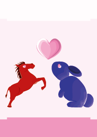 ekst Red (Horse) Love Blue (Rabbit)