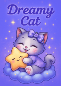 Dreamy fluffy cat