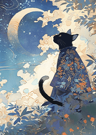 和服貓的月光夢❤️