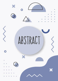 Abstract Geo White Blue Haze