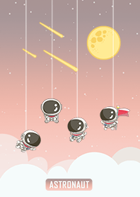 可愛寶貝太空人-星光閃閃(浪漫漸層)日落