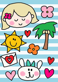 (happy girl x bule border )