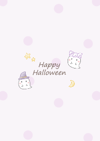Halloween ghosts -purple- dot