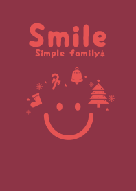 Smile & Xmas tree crimson