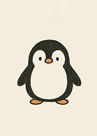 かわいいペンギンさん / ベージュ