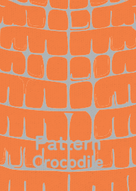 パターンワニ柄 タンジェリンオレンジ