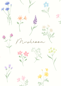 水彩スプリングフラワー green