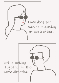 Sunglasses Boy and Girl /warm gray