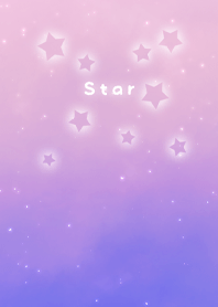 Romantic purple starry sky